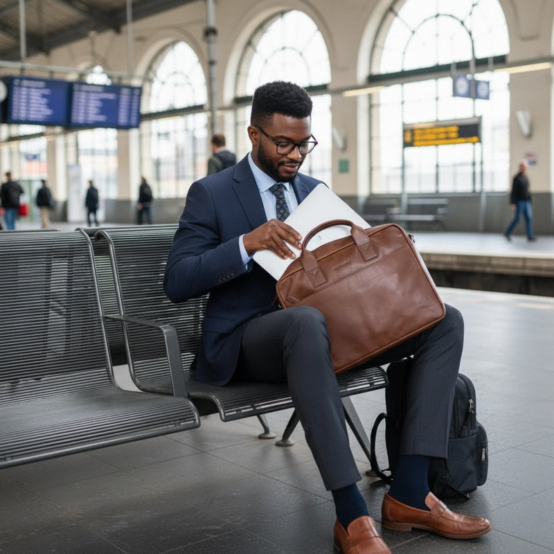Modern men's leather bag